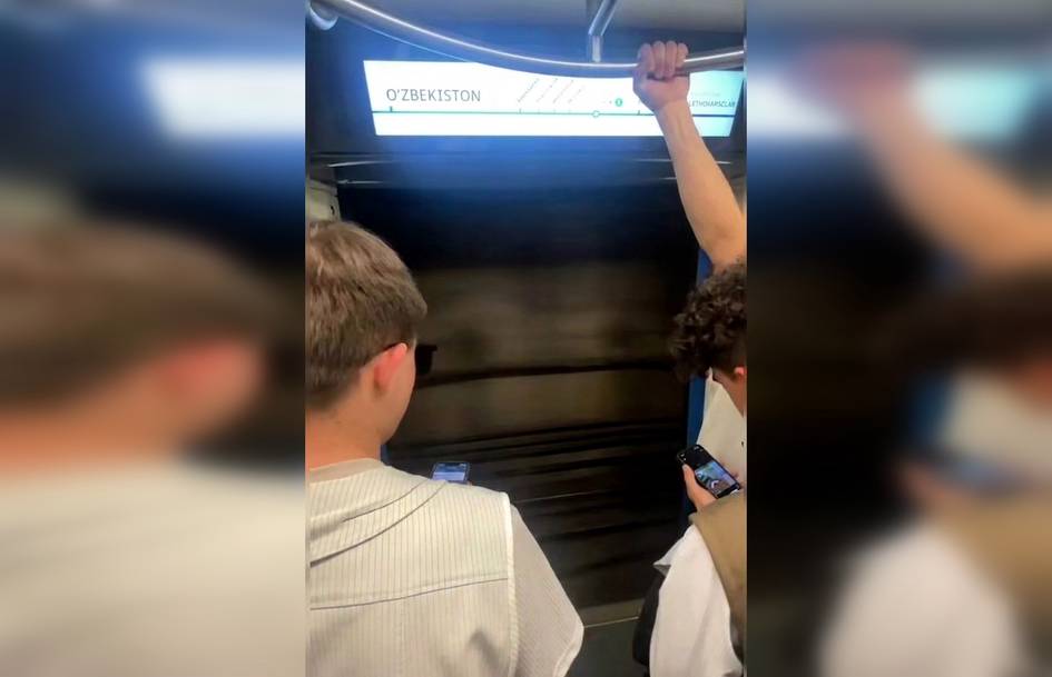 Toshkentda metro poyezdi vagoni eshigi ochiq holda harakatlandi